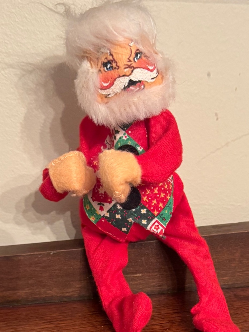 Vintage 1963 Annalee Mobilitee Felt Santa Claus Poseable